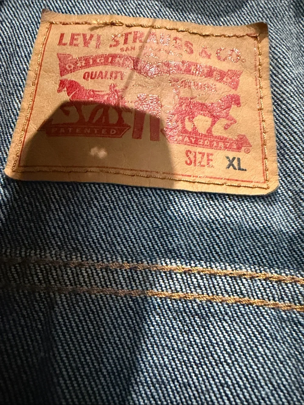 Levi's Indigo Blue Denim Trucker Jacket - Picture 3 of 5